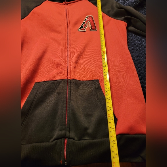 Victoria's Secret PINK Zip Baseball Jacket Size XS Diamondbacks AZ Red/Black - Picture 5 of 11